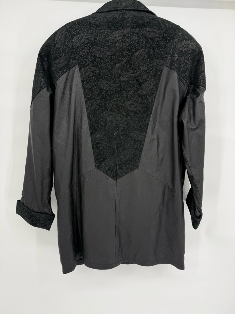 Wilsons Leather Jacket Suede Paisley Zip Liner Coat‎ Goth Steam Punk Industrial - Picture 6 of 15